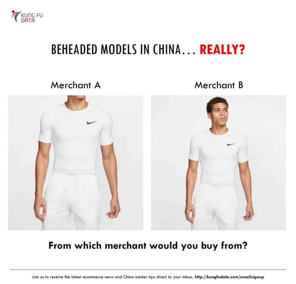 Who uses beheaded models in China??